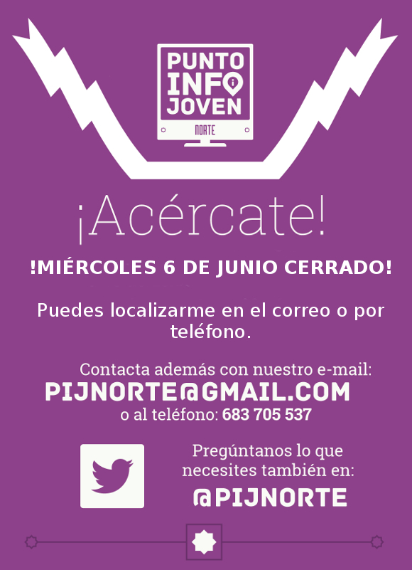 &copy;Ayto.Granada: Enredate: 6 de junio PIJ cerrado!